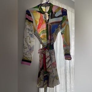 Zara retro zodiac mini dress